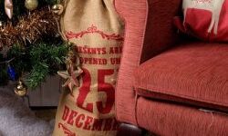 Christmas sack filled with presents